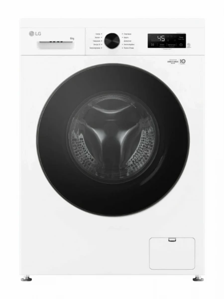 Стиральная машина LG F2Y1NS5W, загрузка 6 кг, с паром, белая