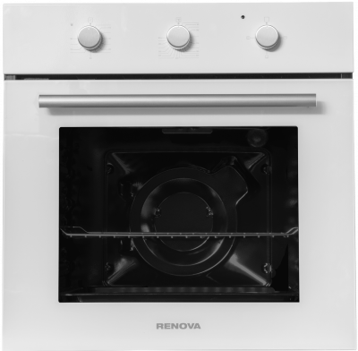 Электрический духовой шкаф RENOVA O90-3WS1 (белый), эмаль легкой очистки, 90 л, 3 режима 