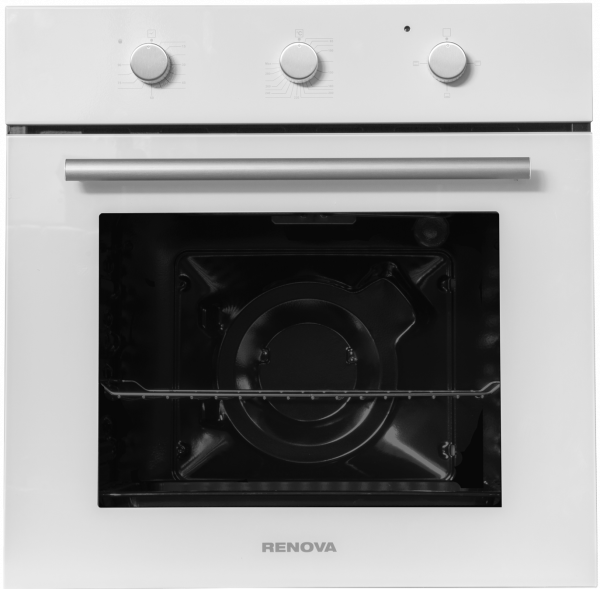 Электрический духовой шкаф RENOVA O90-3WS1 (белый), эмаль легкой очистки, 90 л, 3 режима 