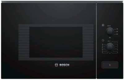 Микроволновая печь встраиваемая Bosch BFL520MB0, черный, Serie 4, 20 л, поворотные переключатели, 5  уровней мощности