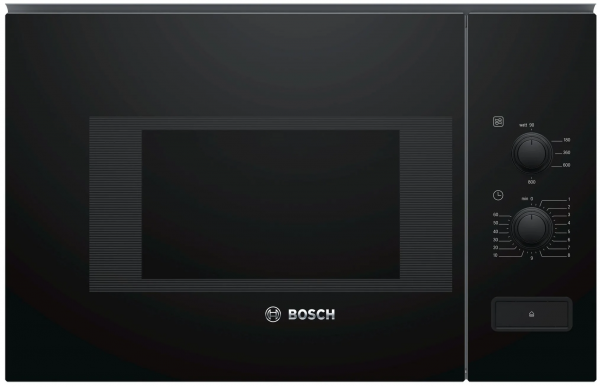 Микроволновая печь встраиваемая Bosch BFL520MB0, черный, Serie 4, 20 л, поворотные переключатели, 5  уровней мощности