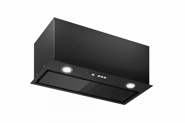 Кухонная вытяжка Elikor: Cube 60П-1000 черный/стекло черное