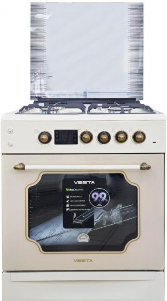 Плита комбинированная VESTA Valencia VGE 6042.1245678 Беж Ret CHU Ex