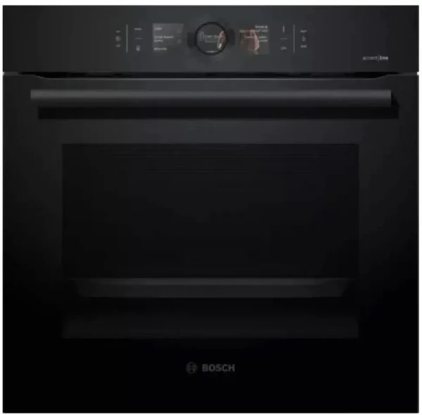 Духовой шкаф Bosch Serie 8 HBG8764C1, черный, Serie 8, пиролитическая очистка, 13 режимов, переключатель Control Ring