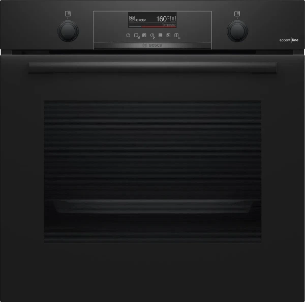 Духовой шкаф электрический Bosch HBG4795B7, Serie 6, чёрный, 71 л, пиролитическая очистка, 14 программ