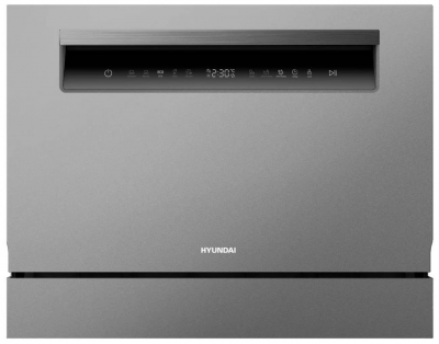 Компактная посудомоечная машина Hyundai DT303, серебристый