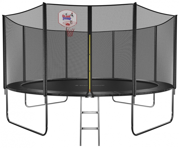 Батут GetActive Jump 14 ft-427 см 14480S2Y-L с лестницей внешней сеткой кольцом черный