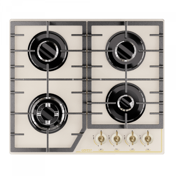 Газовая варочная панель GEFEST ПВГ 2232-01 Р85, 4 конфорки, с газ-контролем, бежевая