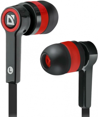 Наушники Defender Pulse 420 (черный/красный) [63424]