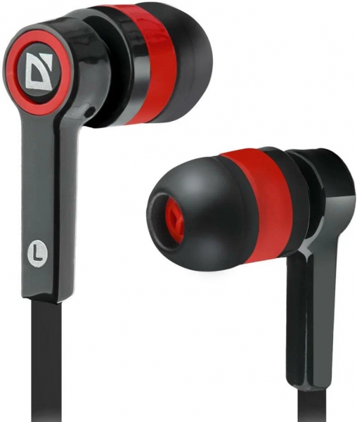 Наушники Defender Pulse 420 (черный/красный) [63424]