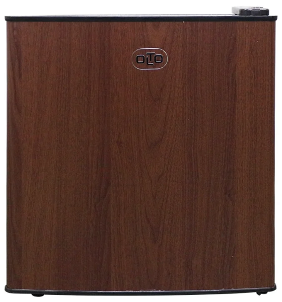 Холодильник Olto RF-070 WOOD, черный/коричневый,70 л, внешнее покрытие-металл, размораживание - ручное, 42.4 см х 56.4 см х 44.5 см