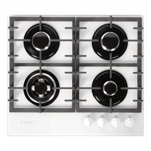 Газовая варочная панель GEFEST ПВГ 2401-01 К12, 4 конфорки, с газ-контролем, черный