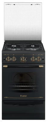 Кухонная плита GEFEST 5100-02 0187, электроподжиг, газ-контроль духовки, эмалированная, гриль, 4 конфорки, 52 л