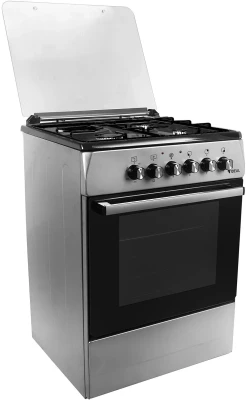 Комбинированная плита IDEAL L 305 серая, эмалированная, 3 газовые конфорки, 1 электрическая конфорка, электрическая духовка, 65 л