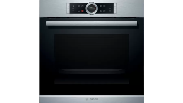 Электрический духовой шкаф Bosch HBG675BS1, Serie 8, нержавеющая сталь, пиролитическая очистка, 13 режимов, переключатель Control Ring