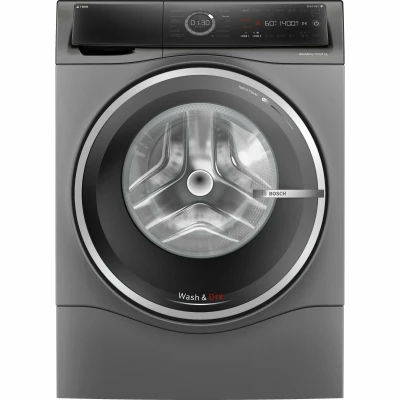 Стиральная машина с сушкой Bosch WNC254ARSN Serie 8, серая, 10.5/6 кг, 1400 об/мин, инверторная