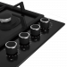Газовая варочная панель Hotpoint HGS 62F/BK, 4 конфорки, черный