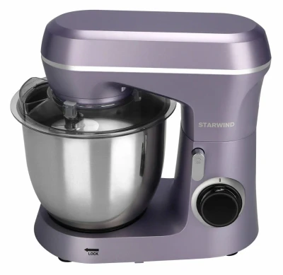 Миксер планетарный STARWIND SPM6162, лавандовый, 1300Вт, 10 скоростей, чаша 4.5 л