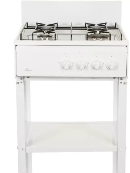 Газовая плита Flama AVG 1407 W белый, газ-контроль горелок, 4 газовые конфорки