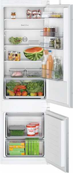 Встраиваемый холодильник Bosch KIV87NS306, статическая система охлаждения, функция FreshSense
