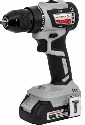 Бесщеточная аккумуляторная дрель-шуруповерт Интерскол КОМБИ ДА-13/18В 50 (2 АКБ 2 Ач и ЗУ, кейс) 776.2.2.79