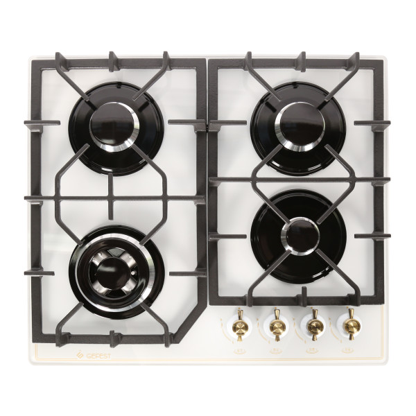Газовая варочная поверхность GEFEST ПВГ 2232-01 К82, материал рабочей поверхности стекло, газ-контроль конфорок