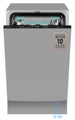 Встраиваемая посудомоечная машина WEISSGAUFF BDW 4160 REAL TOUCH, узкая, вместимость 10 комплектов, 7 программ