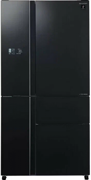 Холодильник Sharp SJWX99ABK, 650 л, внешнее покрытие-стекло, размораживание - No Frost, дисплей, 90.8 см х 185 см х 79.6 см