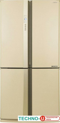 Многодверный холодильник Sharp SJ-EX98FBE, 605 л, внешнее покрытие-металл, пластик, размораживание - No Frost, дисплей, 89.2 см х 183 см х 77.1 см