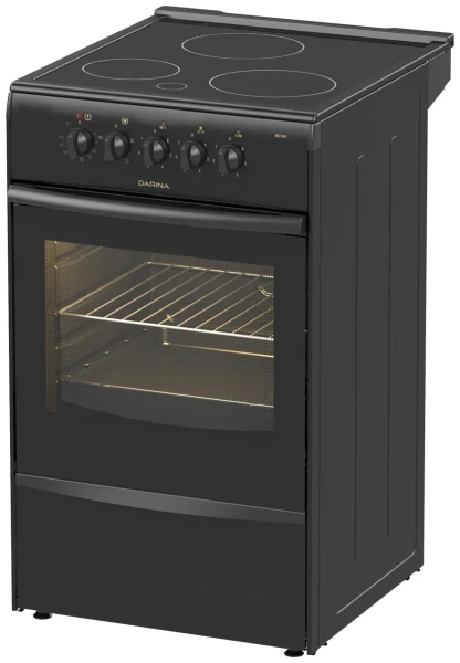 Плита электрическая DARINA 1B EC 331 606 At, 3 зоны нагрева, стеклокерамика, 50 л, поворотные переключатели