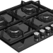 Газовая варочная панель Hotpoint HG 61F/BK, материал рабочей поверхности закаленное стекло, газ-контроль 