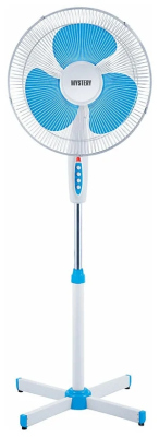 Напольный вентилятор Mystery MSF-2445, белый/голубой