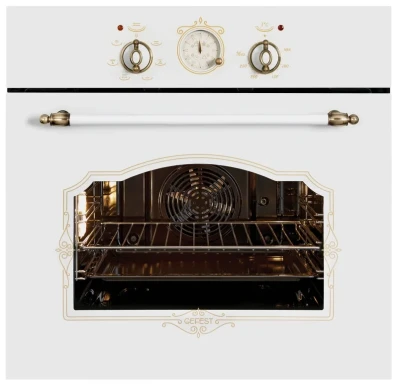 Электрический духовой шкаф GEFEST ДА 602-02 К82, белый, гидролизная очистка, 55 л, подсветка духовки двойная