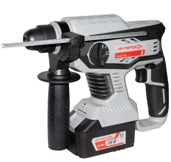 Аккумуляторный бесщеточный перфоратор SDS-Plus Интерскол ПА-24/18В (кейс, 1 аккум. 4Ач, ЗУ) 579.4.1.70