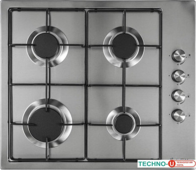 Варочная панель LEX GVS 644-1 IX, 4 конфорки, нержавеющая сталь, управление механическое, электроподжиг