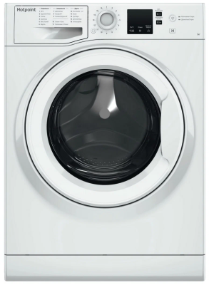 Стиральная машина Hotpoint NUS 5015 H RU, белый, 5 кг, 1000 об/мин, с дисплеем, с фронтальной загрузкой