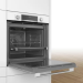 Электрический духовой шкаф BOSCH HBG517EW0R, белый, Serie 6, традиционная очистка, телескопические направляющие, 7 режимов 