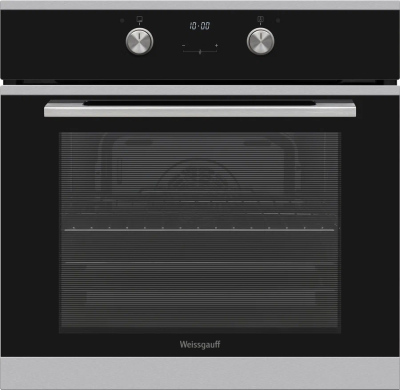 Духовой шкаф WEISSGAUFF EOV 661 PDX, нержавеющая сталь, утапливаемые рукоятки, гидролизная очистка, 69 л, 6 функций