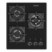 Встраиваемая варочная панель газовая GEFEST ПВГ 2100-01 К33 черный, закаленное стекло, электроподжиг, газ-контроль конфорок