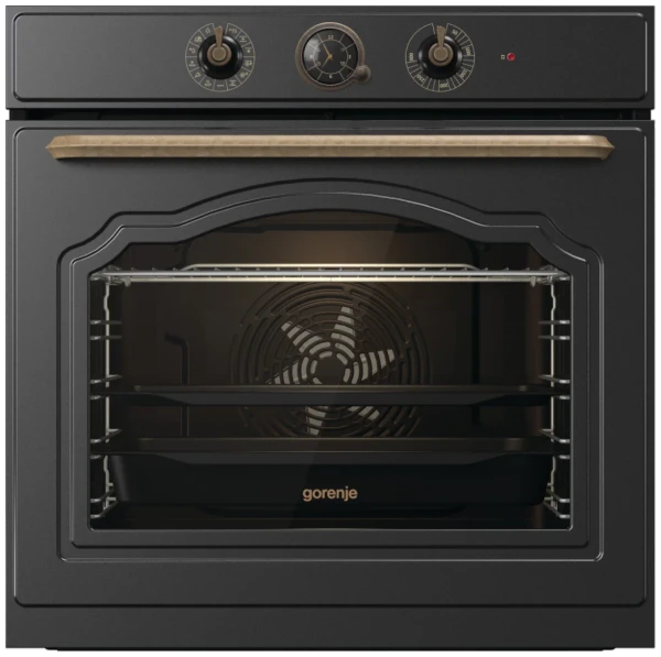 Встраиваемый независимый электрический духовой шкаф Gorenje BOS67371CLB, чёрный, 13 режимов, очистка паром AquaClean
