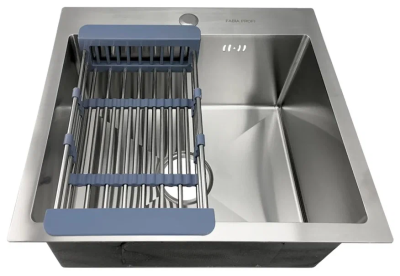 Врезная кухонная мойка 50 см, Fabia Profi 50453, хром