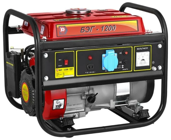Бензиновый генератор КАЛИБР БЭГ-1200, (1200 Вт)