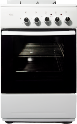 Комбинированная кухонная плита Flama RК 23-105 W, белая,  конфорки 3 газовые + 1 электрическая, эмаль