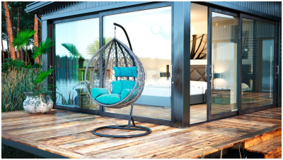 Подвесное кресло Loftyhome Noni 1147 Dark Grey/Blue