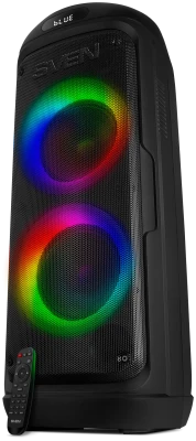 Портативная акустика SVEN PS-770, мощность 2x50 Вт (RMS), Bluetooth, FM-радио, USB, microSD, LED-дисплей
