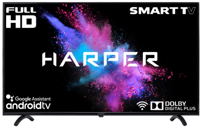 40" Телевизор HARPER 40F720TS LED (2020), черный
