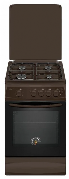 Газовая плита KRAFT KF-FSK5403AGBR, газ-контроль духовки, эмалированная, 4 конфорки, 58 л 