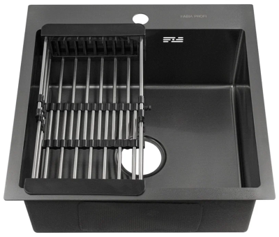 Врезная кухонная мойка 50 см, Fabia Profi 50503, графит