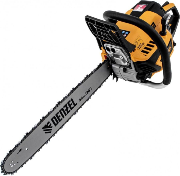 Пила цепная бензиновая Denzel DS-5820, шина 50 см, 58 см3, 3.6 л.с, шаг 0,325, 76 звеньев