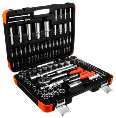 Для ремонтных работ ЕРМАК 736-100, 108 предм., черный/оранжевый